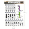 Coated Paper Flute Chord Fingering Practice Chart Staff Chord Fingering(Large)