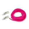 1 Pair SLK28 Metal Magnetic Buckle Elastic Free Tied Laces, Style: Silver Magnetic Buckle+Rose Red Shoelaces