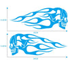 Motorcycle Styling Skull Head PVC Sticker Auto Decorative Sticker (Blue)