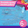 6 In 1 Quilting Templates Sewing Machine Ruler Transparent Acrylic Patchwork Ruler Tool