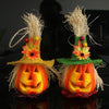 Halloween Pumpkin Lantern Hollow Glowing Foam Bar Decoration(Yellow Hat)
