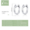 Simple Earrings Sterling Silver S925 Earrings Ear Buckles, Color:Silver