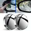 1pair Reversing Mirror Small Round Mirror HD Large View Suction Cup Blind Spot Mirror(Silver)
