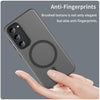 For Samsung Galaxy S23 5G MagSafe Frosted Translucent TPU + PC Full Coverage Phone Case(Black)