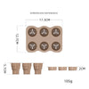 6 Holes Nursery Box Small Vegetable Flower Plant Breathable Growing Tray Silicone Folding Nursery Pot(Brown)