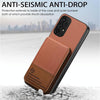 For Samsung Galaxy A13 5G / A04s Twill Fabric Leather Vertical Flip RFID Card Bag Phone Case(Brown)