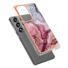 For Samsung Galaxy S25 Ultra 5G Electroplating Marble Dual-side IMD Phone Case(Rose Red 014)