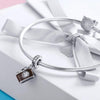 S925 Sterling Silver Retro Camera Pendant DIY Bracelet Necklace Accessories, Style:Pendent