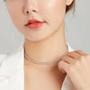 S925 Sterling Silver Simple Shine Clavicle Chain Women Nacklace Jewelry