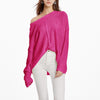Women Knitwear Turtleneck Sweater, Size: M(Pink)