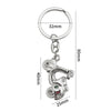 Simulation Cool Motorcycle Keychain Metal Decoration Pendant, Style: X-231 Sliver