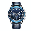 OCHSTIN 6117C Multifunctional Quartz Waterproof Men Leather Watch(Blue)