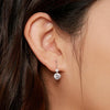 MSE031 Sterling Silver 925 White Gold Plated Zircon Light Luxury Style Moissanite Earrings