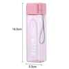 500ml Simple Square Mug Portable Leak-Proof Plastic Cup Sports Camping Bottle(Pink)