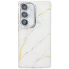 For Samsung Galaxy A35 5G Electroplated Marble Texture Phone Case(Gold White M1)