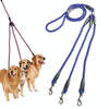 3-in-1 Triple Dog Lead, Blue, 140cm - Tangle-Free Design