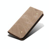 For Samsung Galaxy A06 5G Denim Texture Casual Style Horizontal Flip Leather Case(Khaki)