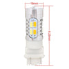 2PCS T25 10W 700LM Yellow + White Light Dual Wires 20-LED SMD 5630 Car Brake Light Lamp Bulb, Constant Current, DC 12-24V