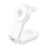 B-23 3 in 1 Foldable Magnetic Wireless Charger Phone Holder, Plug:AU Plug(White)