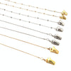 Clip Style Mask Lanyard Chain Glasses Anti-Lost Decorative Rope, Style:Bead Chain(Gold)
