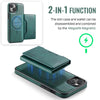 For iPhone 13 DG.MING MAGKING-K2 Series MagSafe RFID Card Bag Detachable Phone Case(Green)