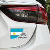 Universal Car Argentina Flag Rectangle Shape VIP Metal Decorative Sticker (Silver)