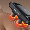 4-Head Waist Back Massager Handheld Deep Tissue(Black)