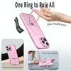 For iPhone 14 Pro Wing Series Gen2 MagSafe Metal Ring Holder Phone Case(Pink)