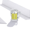 S925 Sterling Silver Beer Mug Beads DIY Bracelet Necklace Accessories
