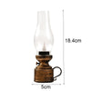 Retro Luminous Kerosene Lamp Christmas Simulation Oil Lamp Decoration, Spec: Water-drop (Black)