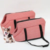 Pink Plaid Pet Carrier Bag - Breathable, Large (Dogs & Cats)