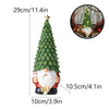 Glowing Christmas Tree Dwarf Ornament Home Christmas Resin Holiday Scene Decoration(Green)
