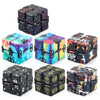 3 PCS Unlimited Magics Cube Colorful UV Printing Pocket Magic Cube Variety Folding Fingertip Magic Cube Decompression Toy(No.168-8-32 Hallowe Black)