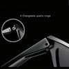 Unisex Retro Fashion Plastic Frame UV400 Polarized Sunglasses  (Gradient Black + Blue)