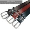 Dandali L8023 Men Casual Antique Pin Buckle Leather Belt Waistband, Length: 110-125cm (Brown)