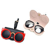 Cute And Funny PU Sunglasses Case Portable Glasses Case With Hanging Buckle, Colour: British Style (Stripe Contrast)