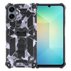 For Samsung Galaxy A06 4G Camouflage Armor Kickstand TPU Hybrid PC Magnetic Phone Case(Grey)
