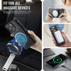For iPhone 15 Pro AutSpace A12 MagSafe Magnetic RFID Card Bag Phone Case(Black)