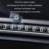 Vehicle Safety Hammer Temporary Parking Phone Number Plate(Black)