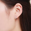 S925 Sterling Silver Jewelry Earrings Inlaid Zircon Earrings(White)