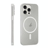 For iPhone 14 Pro PC Corrugated MagSafe Phone Case(White)