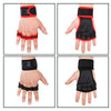 M Weightlifting Dumbbell Horizontal Bar Anti-cocoon Anti-slip Wrist Fitness Four-finger Gloves(Black)