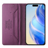 For iPhone XS Max RC01 Dual-Folded Magnetic Suction RFID Leather Phone Case(Violet)