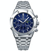 BINBOND B0161 Multifunctional Luminous Waterproof Business Quartz Watch, Color: White Steel-Blue