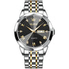 OLEVS 9931 Men Luminous Waterproof Quartz Watch(Black + Gold)
