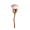 Rose Flower Makeup Brush Loose Powder Brush Beauty Tools(White + Brown)