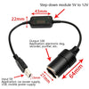 5V Turn 12V USB To Cigarette Lighter Socket Female Head Driving Recorder Mobile Power Cord, Specification: 1m