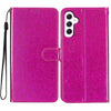For Samsung Galaxy A26 5G Glitter Powder Flip Leather Phone Case(Rose Red)
