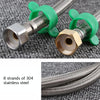 1.5m Copper Hat 304 Stainless Steel Metal Knitting Hose Toilet Water Heater Hot And Cold Water High Pressure Pipe 4/8 Inch DN15 Connecting Pipe