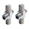 100x 4-Way Female F-Type Coax Splitter Adapter TV Cable CCTV RF Connector